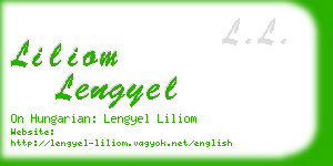 liliom lengyel business card